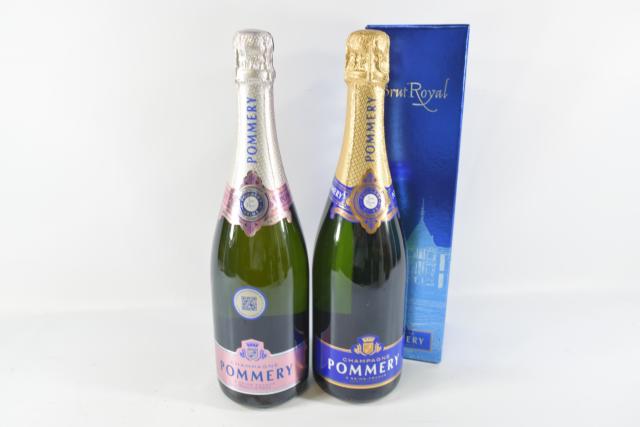 【未開栓】 POMMERY ポメリー ブリュット /ブリュット ロゼ 750ml 2本セット 【中古】