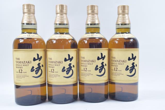 【未開栓】サントリー 山崎 12年 700ml シングルモルト 4本セット 【中古】