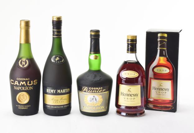 【未開栓】カミュ ナポレオン/レミーマルタン VSOP/ ヘネシー VSOP/プルニエ ナポレオン 4本セット 【中古】