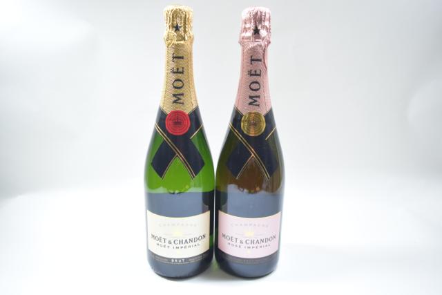 【未開栓】モエ エ シャンドン MOET＆CHANDON 白/ロゼ 750ml 2本セット 【中古】