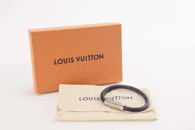 【中古】【美品】LOUIS VUITTON ルイヴィトン 未使用保管品 ブラスレ ディジット 差し込みタイプ ダミエ グラフィット M6626E ブレスレット