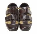 【中古】GUCCI グッチ ベルクロ スニーカー パンチング GG柄 111 6047 ベージュ×ブラウン