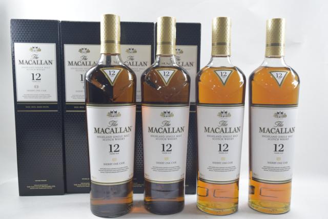 【未開栓】マッカラン MACALLAN 12年 シェリーオークカスク 700ml 箱付 ウイスキー 4本セット 送料無料 【中古】