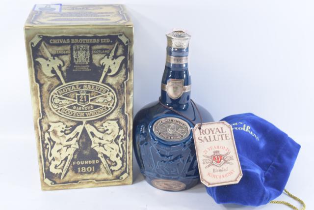 【未開栓】ロイヤルサルート ROYAL SALUTE 21年 青陶器 700ml 箱付 【中古】