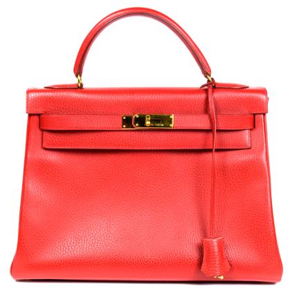 【中古】【美品】HERMES エルメス ケリー28 素材アルデンヌ 内縫い ○W刻印