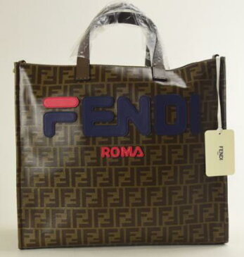 【中古】【美品】FENDI フェンディ フェンディマニア トート FILAコラボ ズッカ柄 PVC 8BH357 トートバッグ