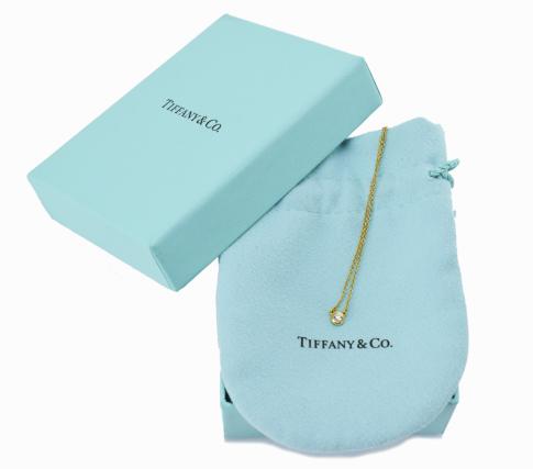 【中古】【美品】Tiffany & Co. ティファニー バイザヤード ダイヤモンド ネックレス K18PG 箱・袋付き K18PG 750