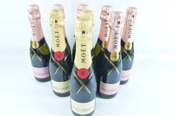 【未開栓】モエ エ シャンドン MOET＆CHANDON ハーフボトル ロゼ 6本/白 3本 【中古】