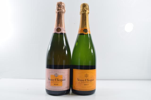 【未開栓】ヴーヴクリコ veuve clicquot イエローラベル/ロゼ 750ml 2本セット 【中古】