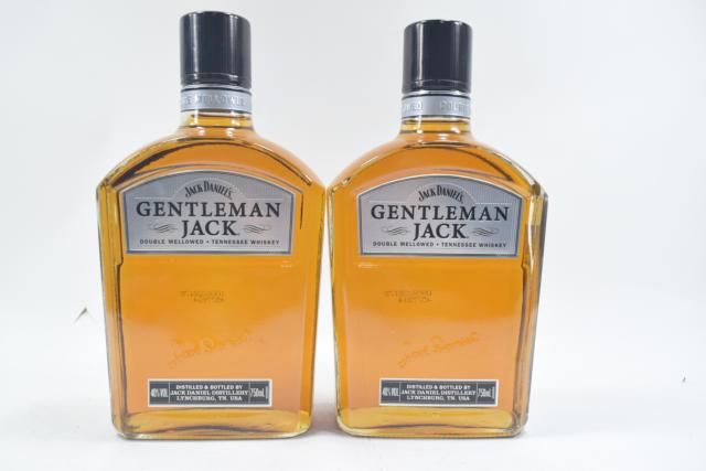 【未開栓】ジャックダニエル JACK DANIEL`S ジェントルマンジャック テネシーウイスキー 750ml 2本セット 【中古】