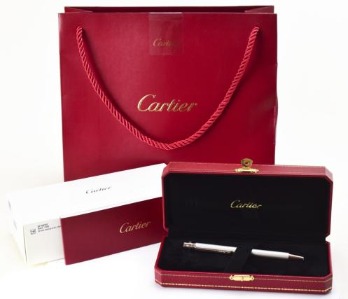 【新古品】Cartier カルティエ サントス ドゥ 新品未使用品 付属完備 2018年購入品 ST150191 シルバー ボールペン プレゼントにも最適!