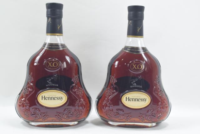 【未開栓】ヘネシー HENNESSY XO 黒キャップ 700ml 現行品 コニャック ブランデー 2本セット 送料無料 【中古】