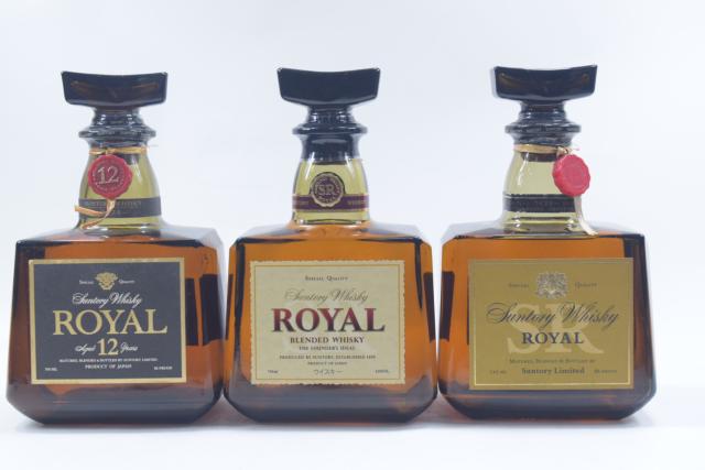 【未開栓】サントリー ローヤル ROYAL 現行ボトル/旧ラベル/12年 700ml 3本セット 【中古】