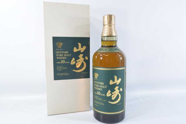 【未開栓】サントリー 山崎 10年 ピュアモルト 750ml 箱付 【中古】