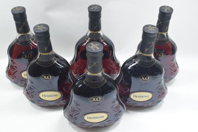 【未開栓】ヘネシー HENNESSY XO 黒キャップ 現行品 700ml コニャック ブランデー 6本セット 送料無料 【中古】