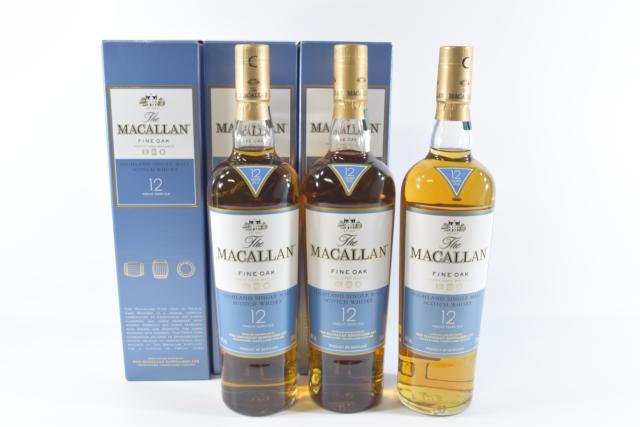 【未開栓】マッカラン macallan 12年 ファインオーク 700ml 3本セット 【中古】