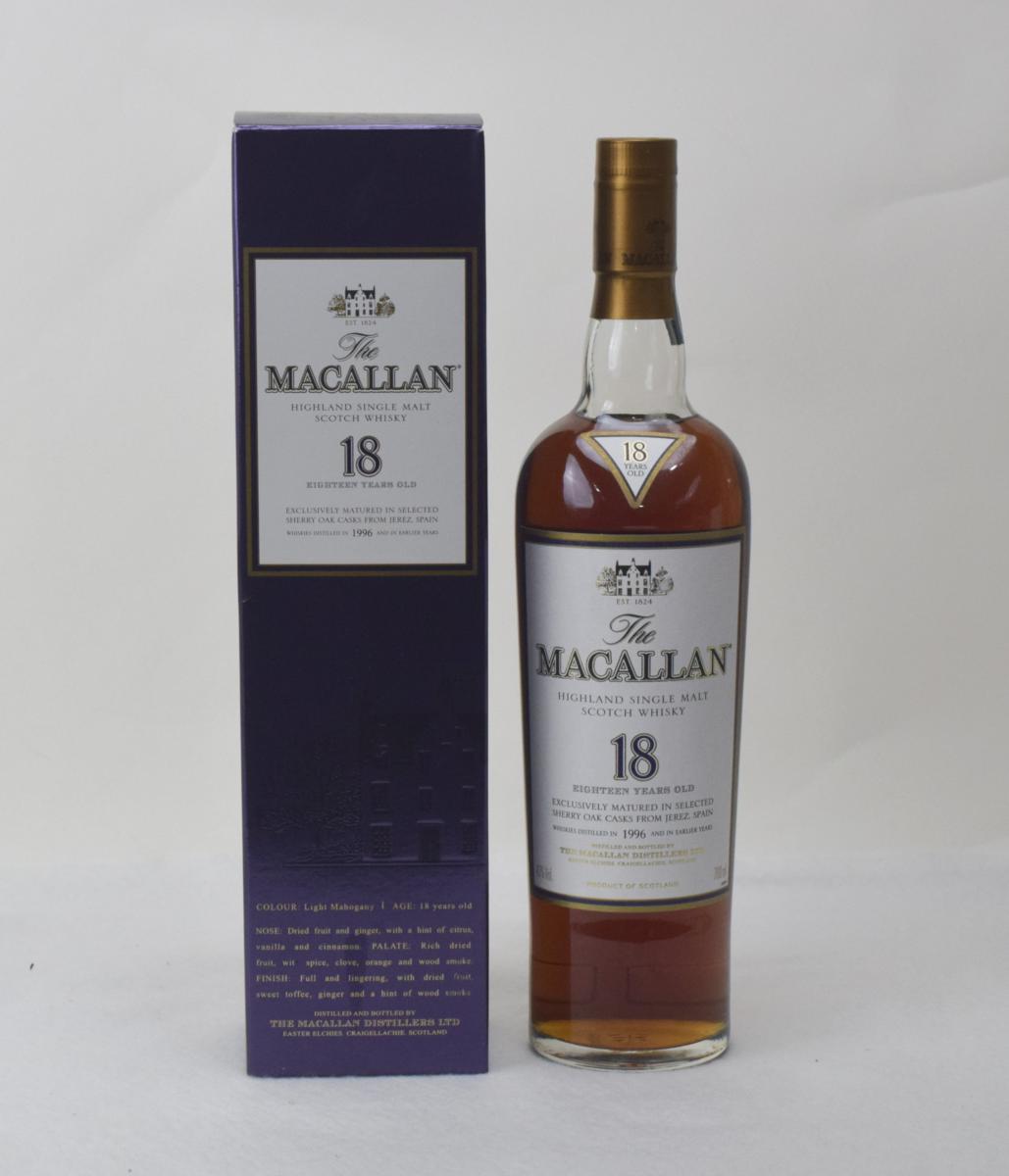 送料無料【未開栓】マッカラン MACALLAN 18年1996 シェリーオークカスク700ml 箱 【中古】