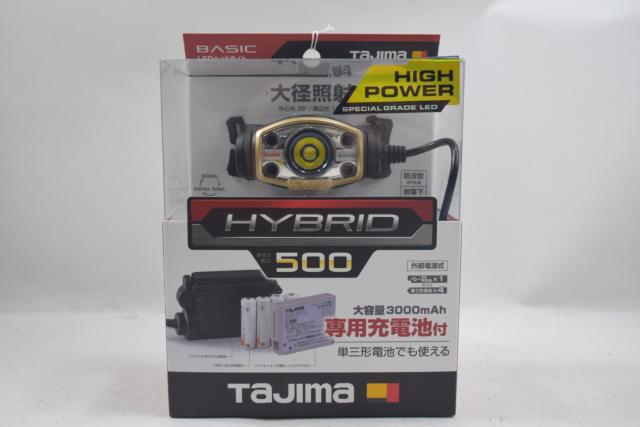 【新古品】TAJIMA TAJIMA タジマ LEDヘッドライト ハイブリッド 500 E501D セット 新品 LE-E501D-SP