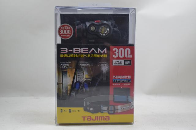 【新古品】TAJIMA TAJIMA タジマ ペタLEDヘッドライト E301 LE-E301-BK 3-BEAM 新品