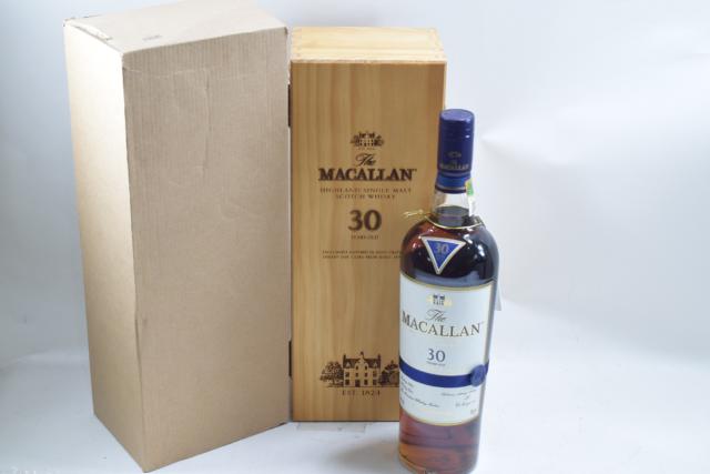 【未開栓】マッカラン MACALLAN 30年 シェリーオークカスク 700ml シングルモルトウイスキー 木箱、小冊子 送料無料 【中古】