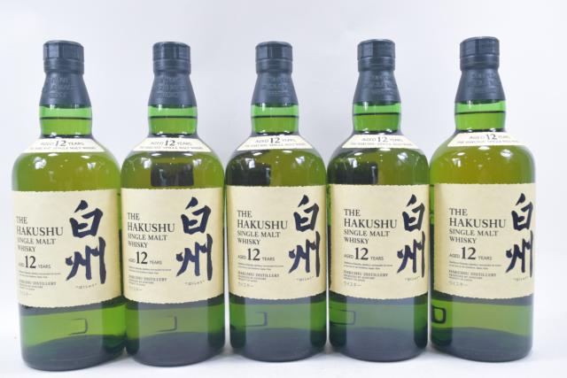 【未開栓】サントリー 白州 12年 700ml シングルモルト 5本セット 【中古】