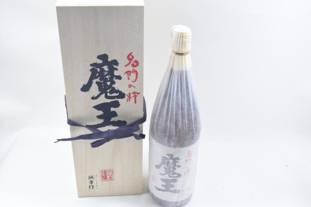 【未開栓】魔王 本格焼酎 名門の粋 詰日2017年8月21日 白玉醸造 一升 1800ml 木箱付 【中古】