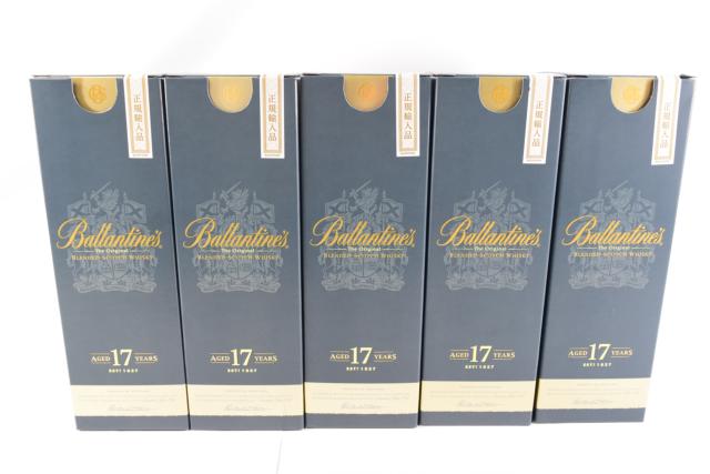 【未開栓】バランタイン BALLANTINE`S 17年 700ml 正規輸入品 5本セット 【中古】