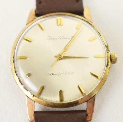 【中古】ROYALORIENT 中古 ロイヤルオリエント アンティーク 手巻き腕時計 19石 稼働品 シルバー文字盤のサムネイル