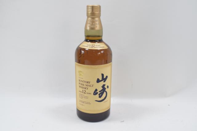 【未開栓】サントリー 山崎 12年 ピュアモルト ウイスキー 古酒 希少品 750ml 終売品 送料無料 【中古】