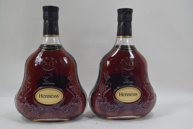 【未開栓】ヘネシー HENNESSY XO 黒キャップ 700ml コニャック 現行品 2本セット 送料無料 【中古】