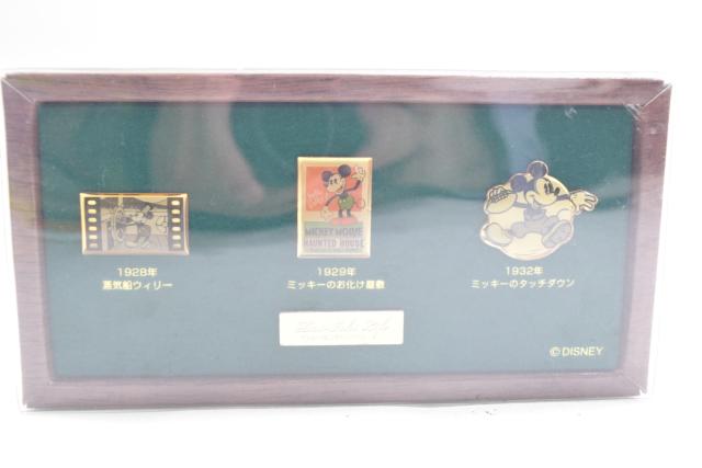 【中古】【美品】DISNEY ディズニー ミッキー ピンバッジ 1928 1929 1932 3種類 未使用品 非売品 希少