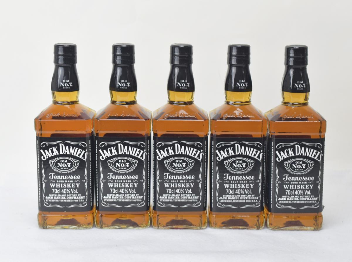 送料無料【未開栓】ジャックダニエル JACK DANIEL`S オールド NO.7 5本セット バーボン 700ml 【中古】