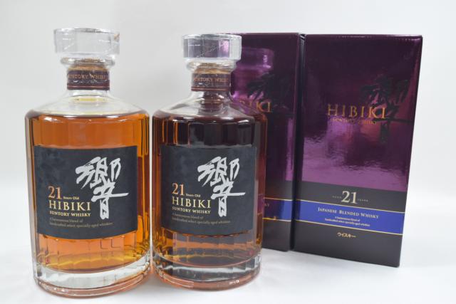 【未開栓】サントリー ウイスキー 響 21年 700ml 2本セット 箱付 まとめ 希少 送料込み 【中古】