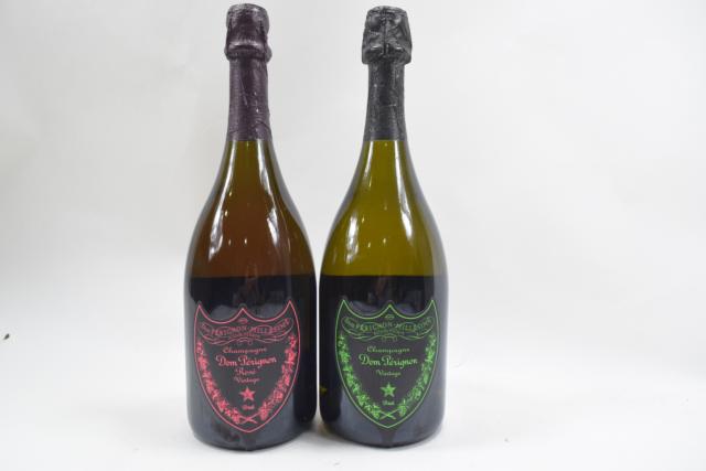 【未開栓】ドンペリニヨン DOM PERIGNON ルミナス 白/ロゼ 2本セット 点灯確認済 クール便送料込み 【中古】