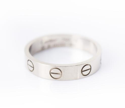 【中古】Cartier カルティエ ミニラブ リング 750WG ♯50 約10号 指輪 3.3g  ...