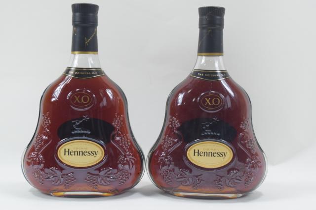 【未開栓】ヘネシー HENNESSY XO 黒キャップ 700ml コニャック 現行品 2本セット 送料無料 【中古】