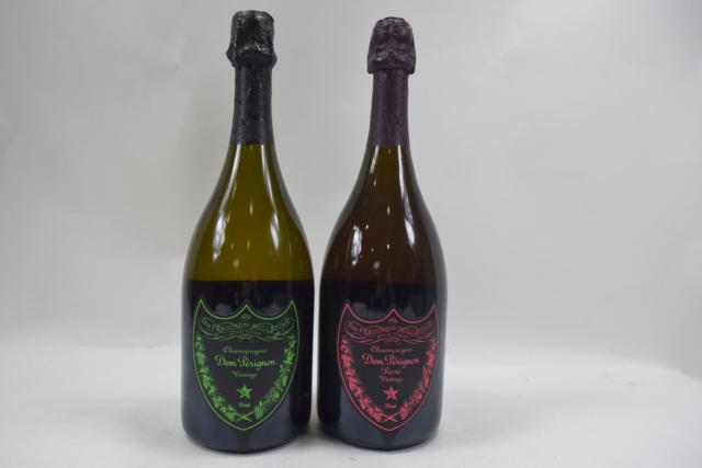 【未開栓】ドンペリニヨン DOM PERIGNON ルミナス 白/ロゼ 2本セット 点灯確認済 クール便送料無料 【中古】