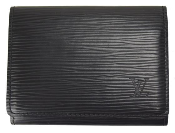 【中古】LOUIS VUITTON ルイヴィトン 美品 名刺入れ カードケース ノワール ビジネス エピ M56582