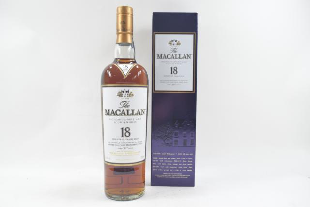 【未開栓】マッカラン MACALLAN 18年 2017 700ml シングルモルト 箱付 【中古】