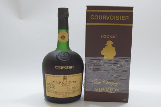 【未開栓】クルボアジェ COURVOISIER ナポレオン 旧ボトル グリーンボトル 古酒 1000ml 箱付 【中古】