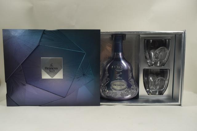 【未開栓】ヘネシー HENNESSY XO エクストラオールド リミテッドエディション 700ml 箱 グラス2客付 送料無料 【中古】