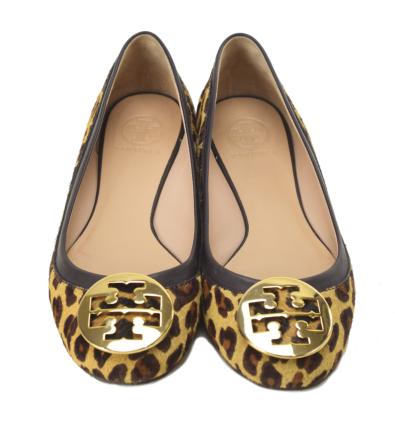 【中古】【美品】TORY BURCH トリーバーチ パンプス レオパード ヒョウ柄 ブラウン