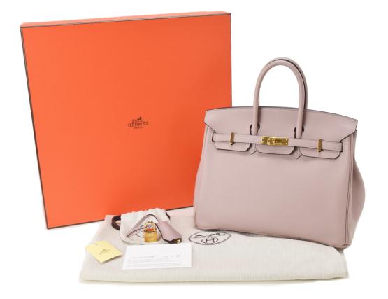 【中古】【美品】HERMES エルメス バーキン 25 エバーカラー T刻印 極美品 グリシン (グリシーヌ) ゴールド金具 ハンドバッグ