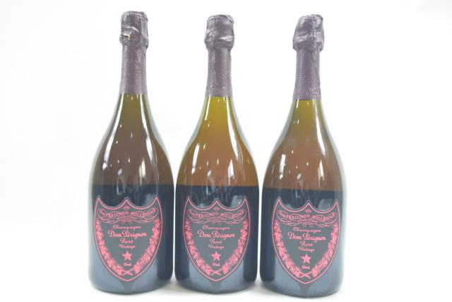 【未開栓】ドンペリニヨン DOM PERIGNON ルミナス ロゼ 2005 点灯確認済 750ml 3本セット クール便送料無料 【中古】