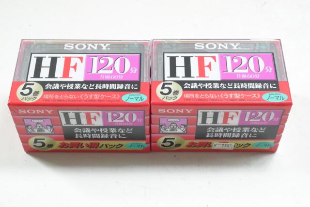 【中古】【美品】SONY SONY ソニー カセットテープ HF 120分 ノーマルポジション 5巻パック×2 10本セット 未開封品 5C-120HFA