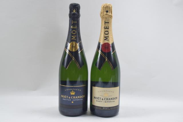 【未開栓】モエ エ シャンドン MOET&CHANDON ネクター アンペリアル/ブリュット 白 750ml 2本セット 送料無料 【中古】