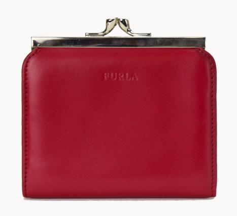 【中古】【美品】FURLA フルラ がま口 小銭入れ レッド 小銭入れ