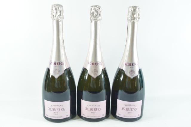 【未開栓】クリュッグ KRUG ロゼ 750ml 3本セット クール便送料無料 【中古】