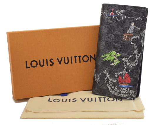 【新古品】LOUIS VUITTON ルイヴィトン 新品未使用保管品 ポルトフォイユ・ブラザNM 地図 ダミエグラフィット N40202 2つ折り財布のサムネイル