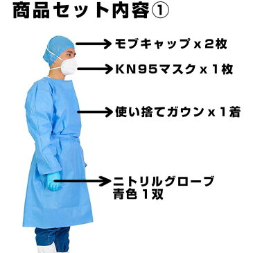 【あす楽】防護服 医療 感染症 ガウン エプロン モブキャップ グローブ セット 保護服 医療用 不織布 作業服 男女兼用 在庫あり 日本発送 使い捨て 介護 施設 老人ホーム リハビリ 獣医 看護師 感染防止 蒸れない